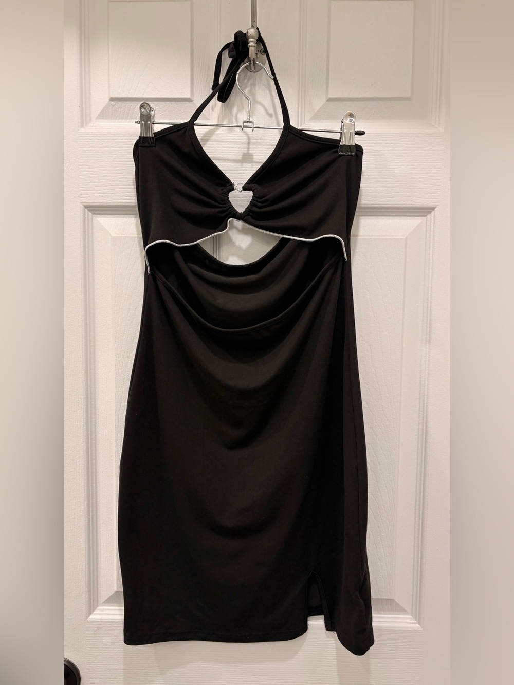 ROMWE Black halter neck mini dress size M